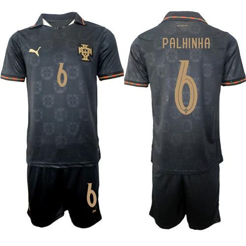 Portugal #6 PALHINHA Jersey National Team x World Cup 2026 Away Gray On Eusebio special edition Soccer