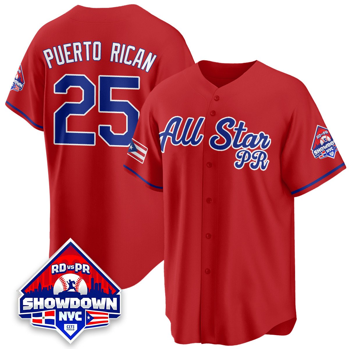 Puerto Rican Jersey #25 Puerto Rican Baseball All-Star 2025 Stitched White Alter