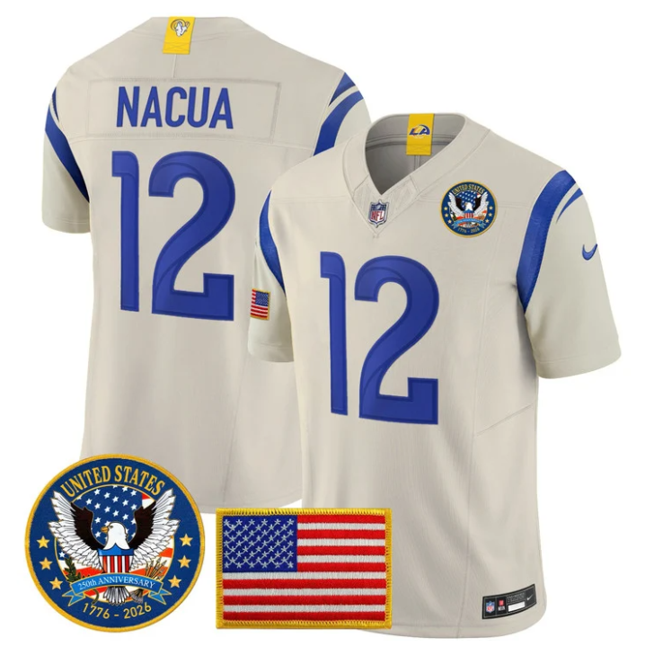 Puka Nacua Jersey #12 United States 250th Patch Vapor Stitched