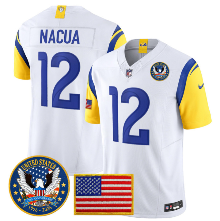 Puka Nacua Jersey #12 United States 250th Patch Vapor Stitched