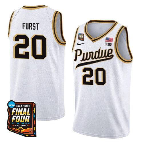 Purdue Boilermakers #20 Josh Furst 2024 Final Four Patch Basketball White