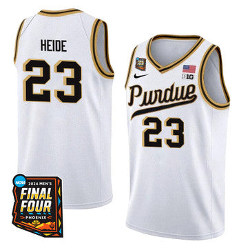 Purdue Boilermakers #23 Camden Heide 2024 Final Four Patch Basketball White