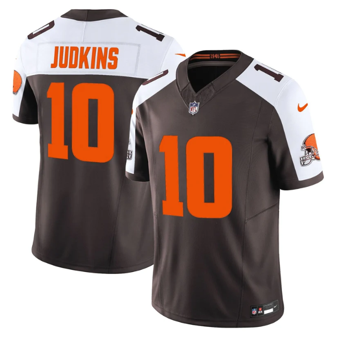 Quinshon Judkins Jersey #10 Alpha Dawg Edition' Vapor Limited Stitched Brown Alter
