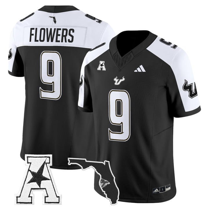 Quinton Flowers Jersey #9 South Florida Bulls 2025 Limited Stitched Black Alter