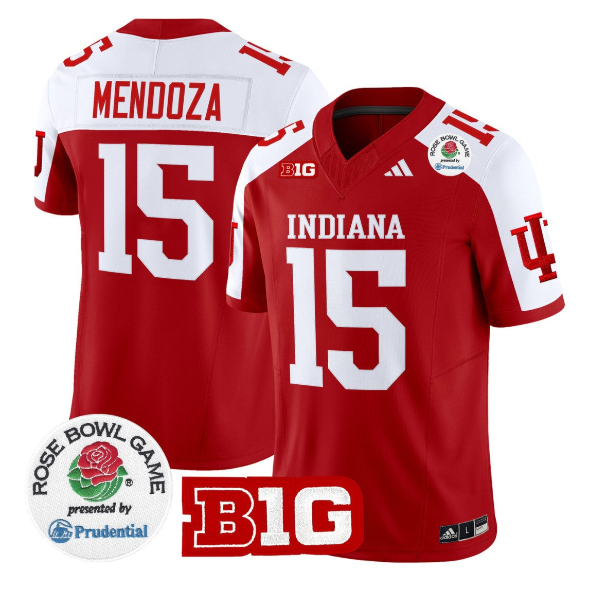 #15 Fernando Mendoza Jersey Indiana Hoosiers 2026 Rose Bowl Stitched