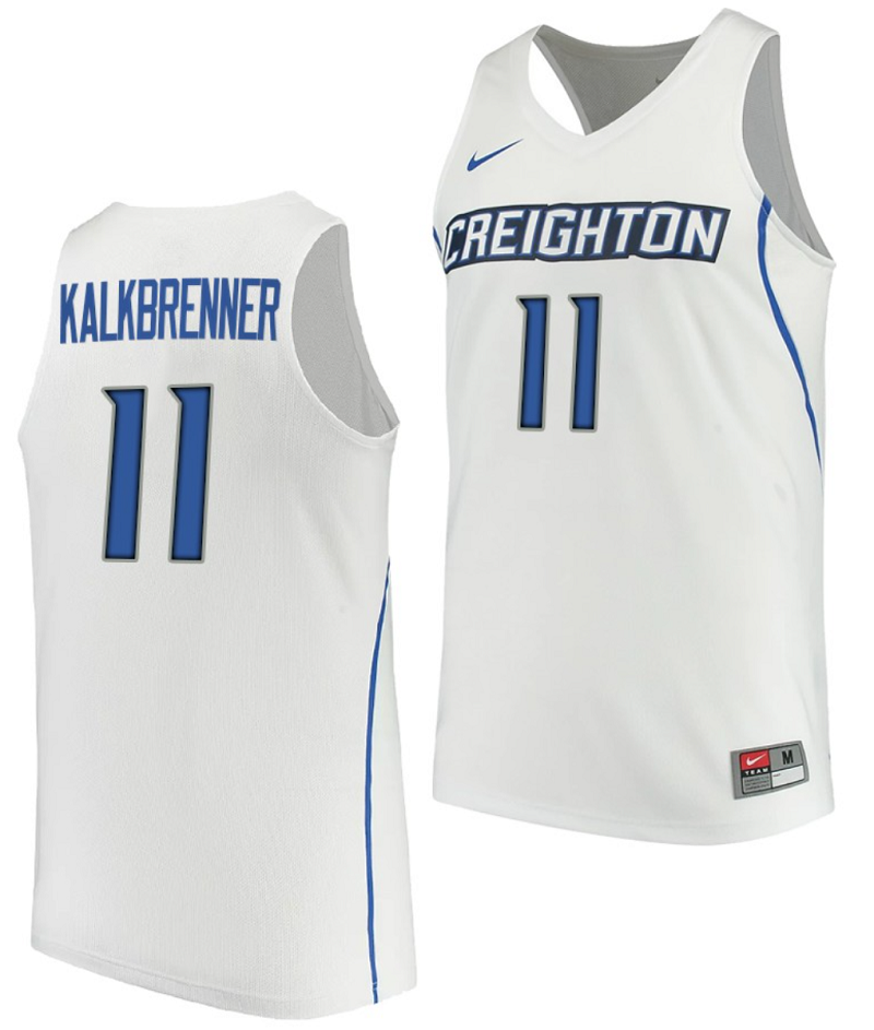 Ryan Kalkbrenner Jersey #11 Creighton Bluejays College Basketball Performance White