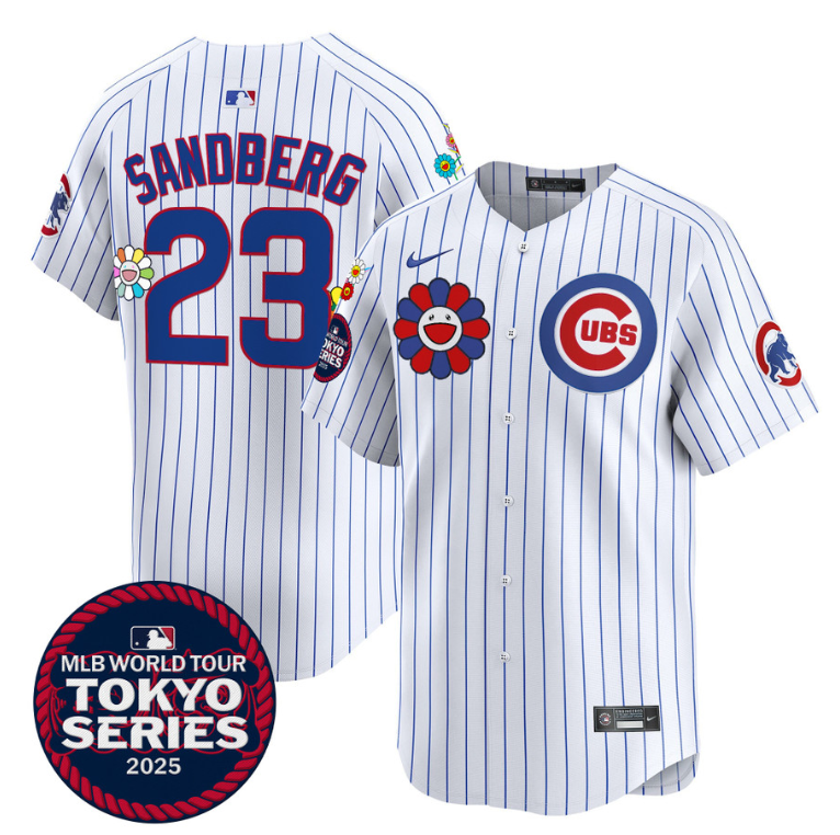 Ryne Sandberg Jersey #23 Chicago Cubs Tokyo Series 2025 Vapor Premier Limited Stitched Pinstripe