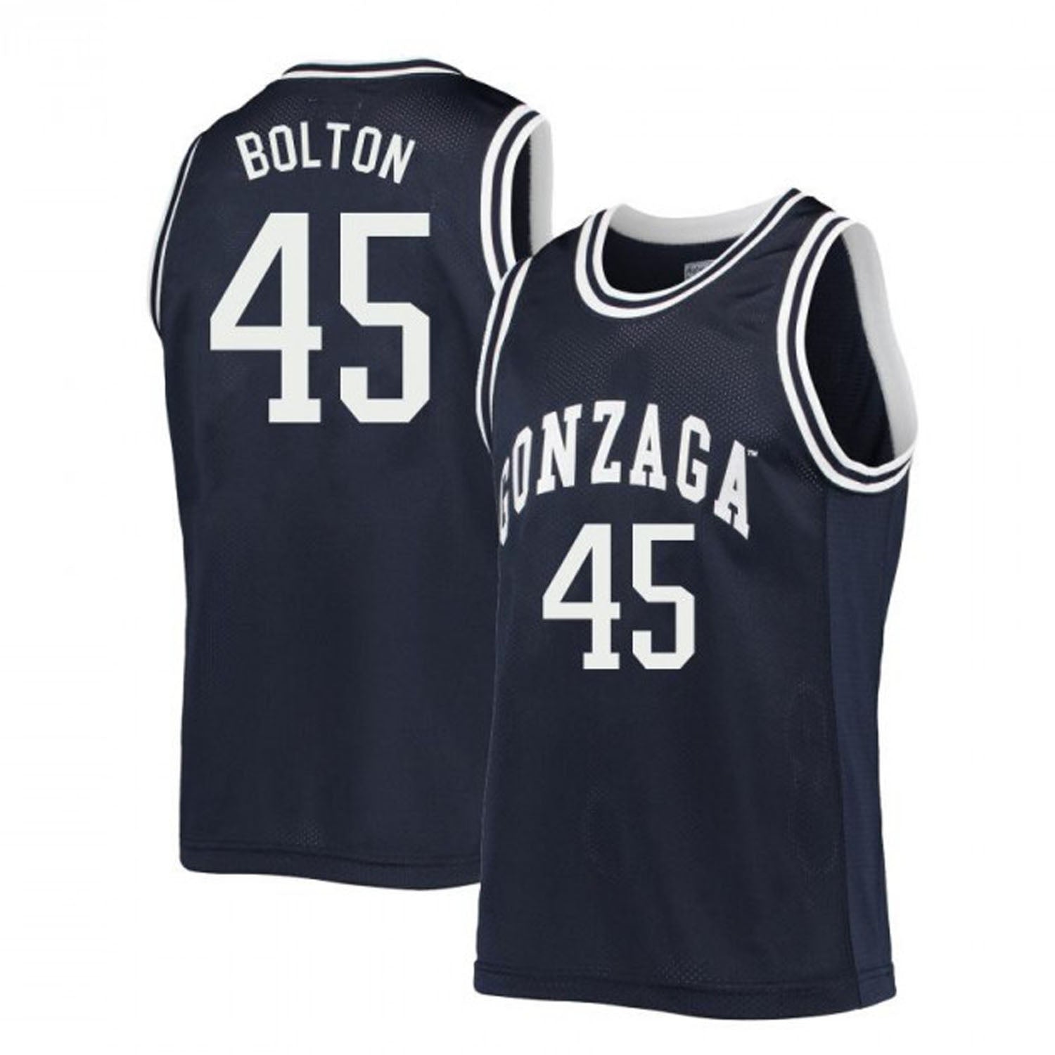 Rasir Bolton Jersey Gonzaga Bulldogs College Basketball Navy #451