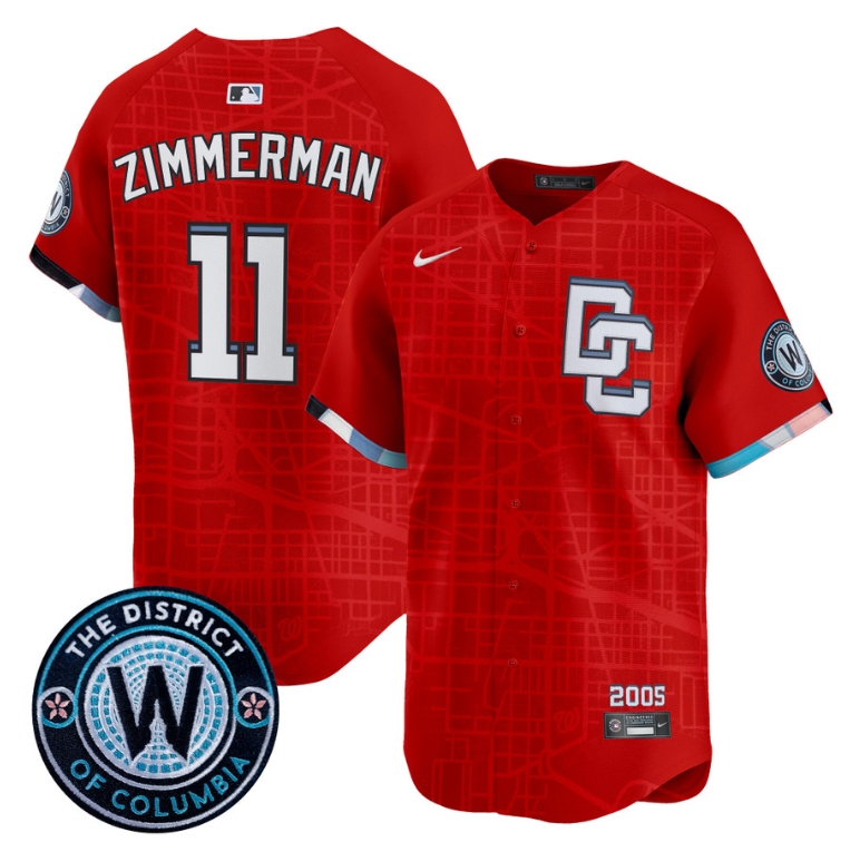 Ryan Zimmerman Jersey #11 Washington Nationals 2025 City Connect Premier Limited Stitched Red