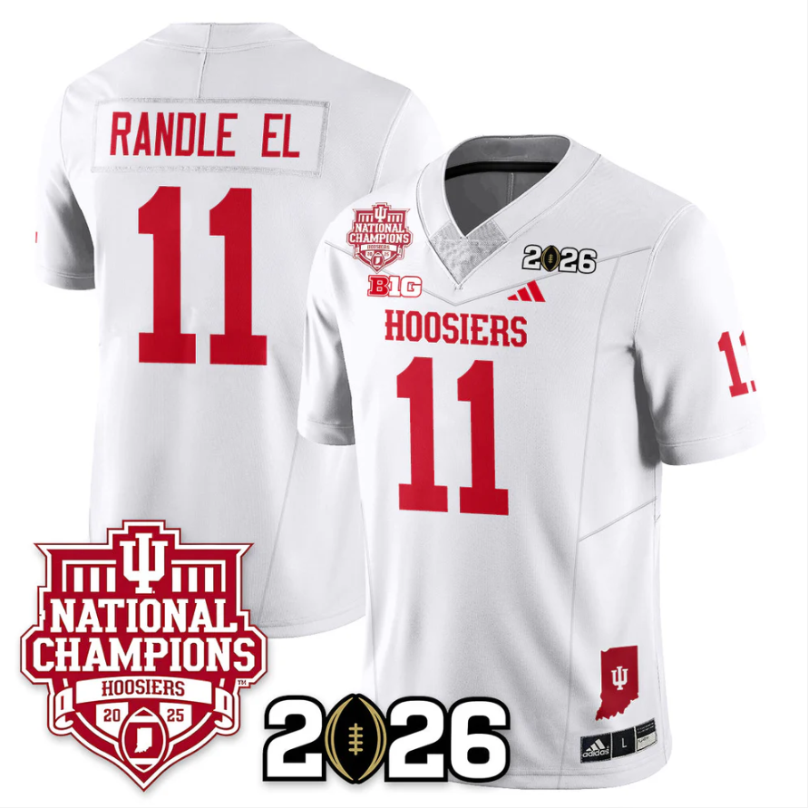 Randle El Jersey #11 Indiana Hoosiers 2025 National Champions Stitched White
