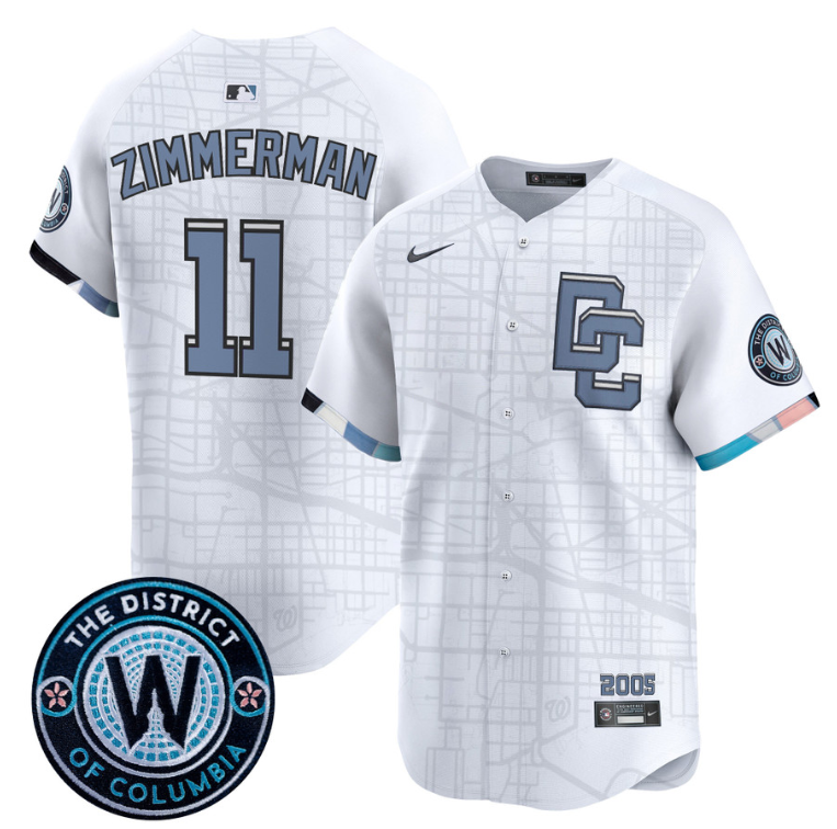 Ryan Zimmerman Jersey #11 Washington Nationals 2025 City Connect Premier Limited Stitched White