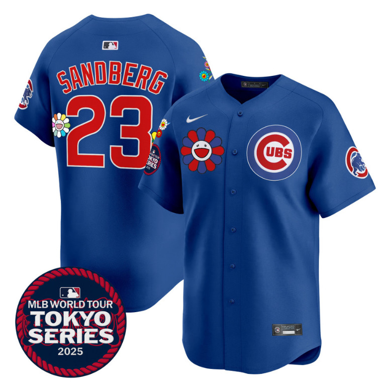 Ryne Sandberg Jersey #23 Chicago Cubs Wrigley Field Style Vapor Premier Limited Stitched Pinstripe