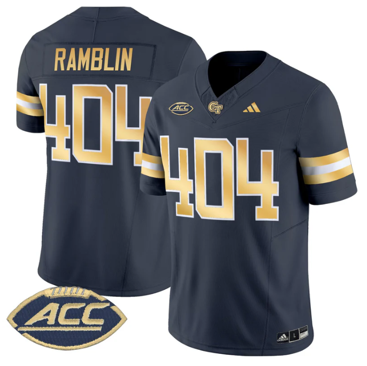 Ramblin Jersey #404 Georgia Tech Yellow Jackets 2025 Vapor Stitched