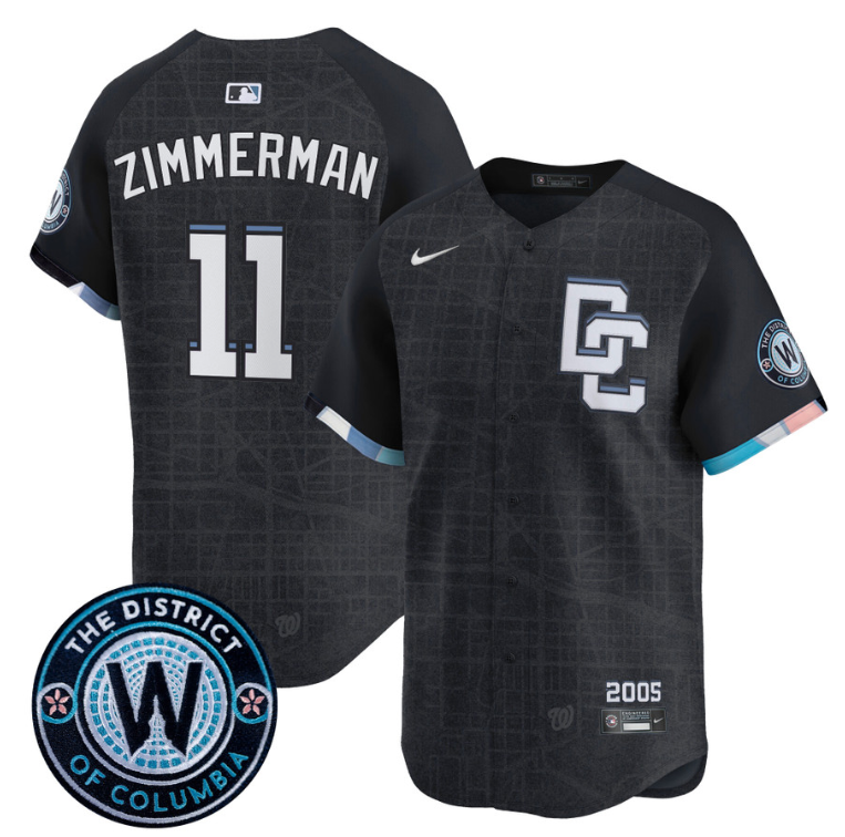Ryan Zimmerman Jersey #11 Washington Nationals 2025 City Connect Premier Limited Stitched Navy