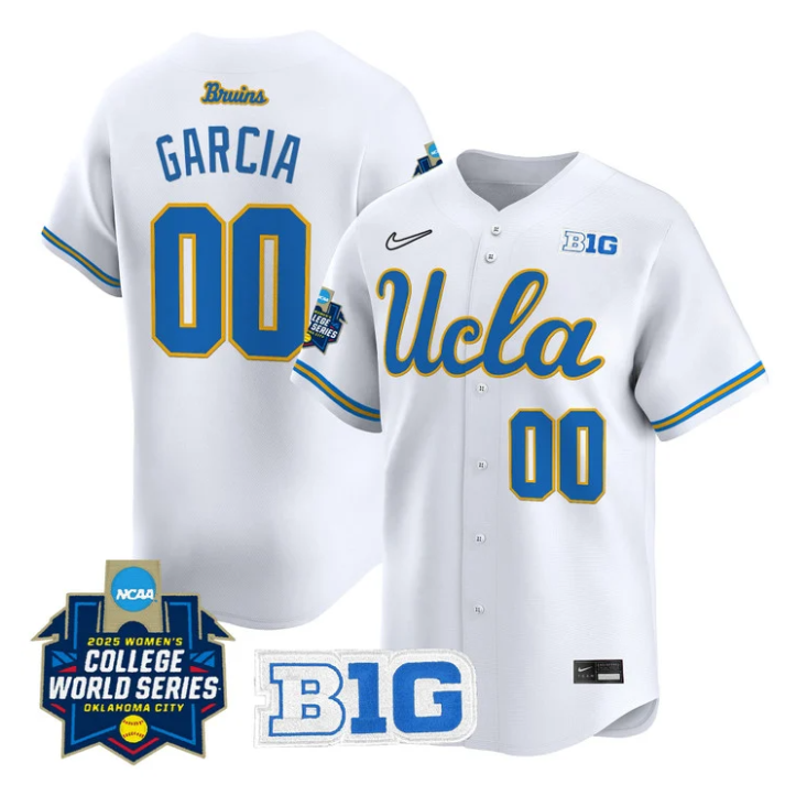 Rachel Garcia Jersey #00 UCLA Bruins Softball 2025 World Series Stitched White