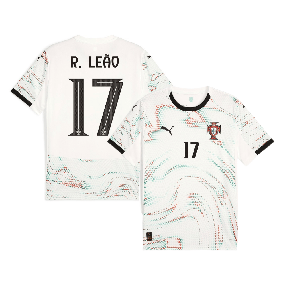 Rafael Leão 17 Portugal National Team 2025-26 Away Men Jersey – White
