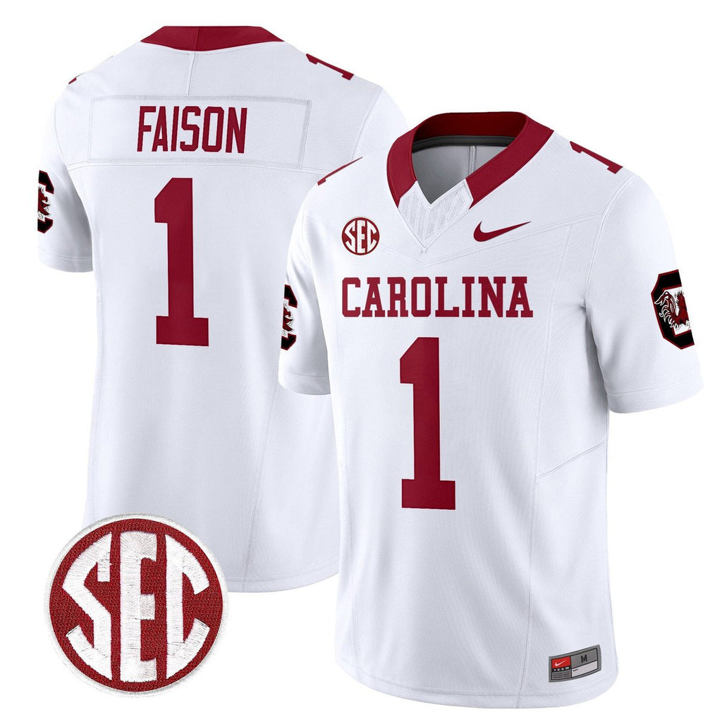 Rahsul Faison Jersey #1 Carolina 1980 Throwback Rebrand 2026 Stitched White