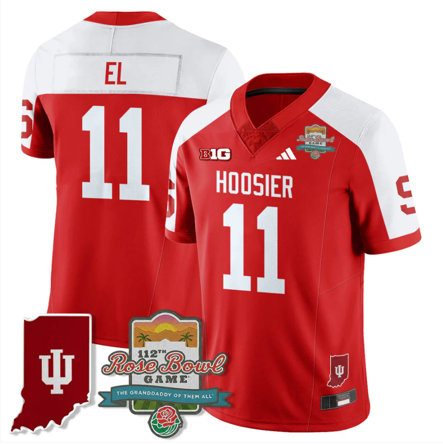 Randle El Jersey #11 Indiana Hoosiers Rose Bowl 112th Patch Stitched