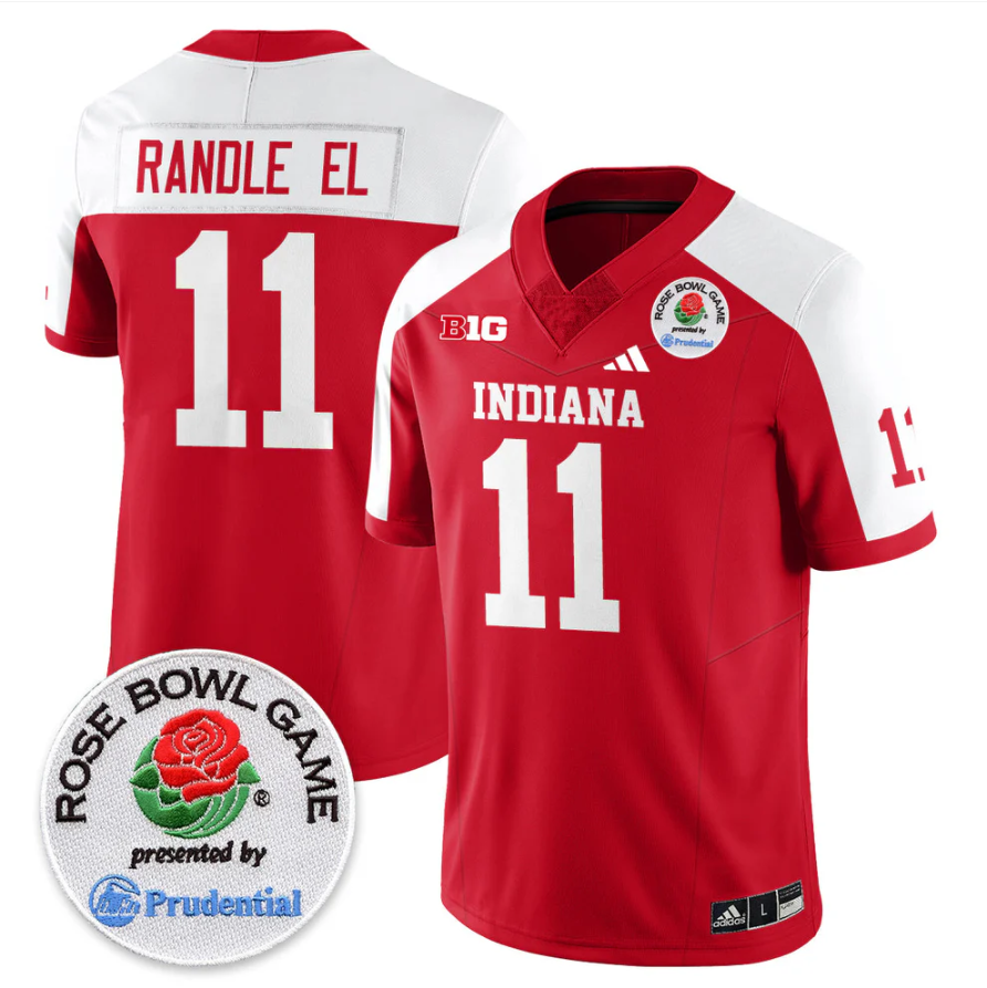 Randle El Jersey #11 Indiana Hoosiers Vapor Rose Bowl Patch Stitched