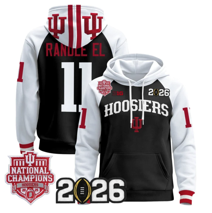 Randle El Pullover Hoodie #11 Hoosiers 2025 National Champions Stitched
