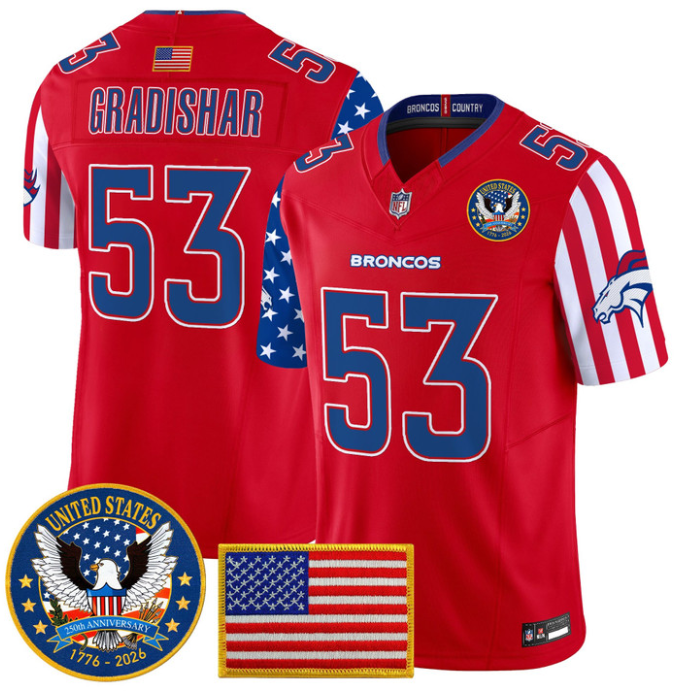 Randy Gradishar Jersey #53 Broncos America 250 Edition Vapor Stitched