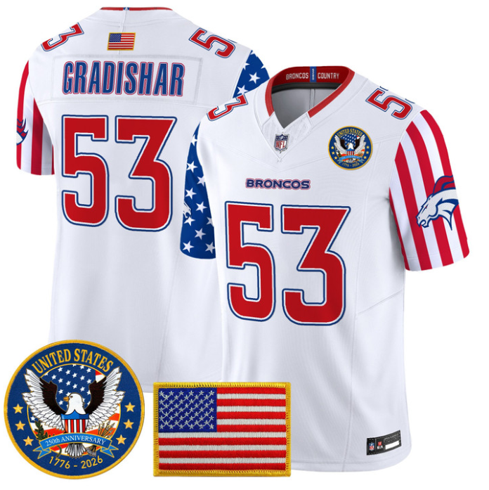 Randy Gradishar Jersey #53 Broncos America 250 Edition Vapor Stitched