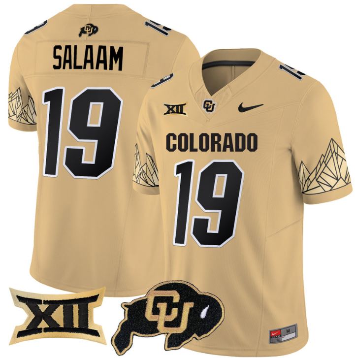 Rashaan Salaam Jersey #19 Colorado Buffaloes Vapor Limited Football Gold