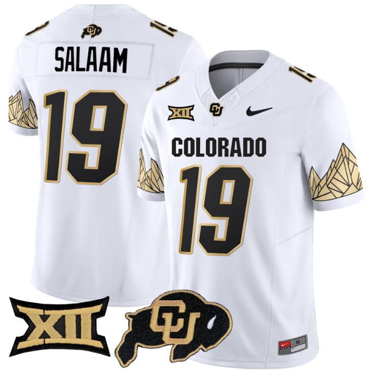Rashaan Salaam Jersey #19 Colorado Buffaloes Vapor Limited Football White