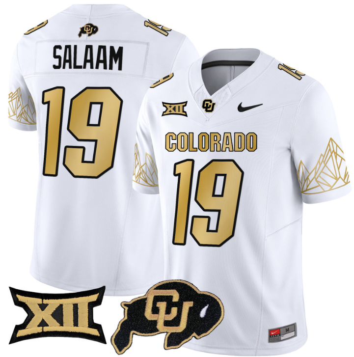 Rashaan Salaam Jersey #19 Colorado Buffaloes Vapor Limited Football White Limited