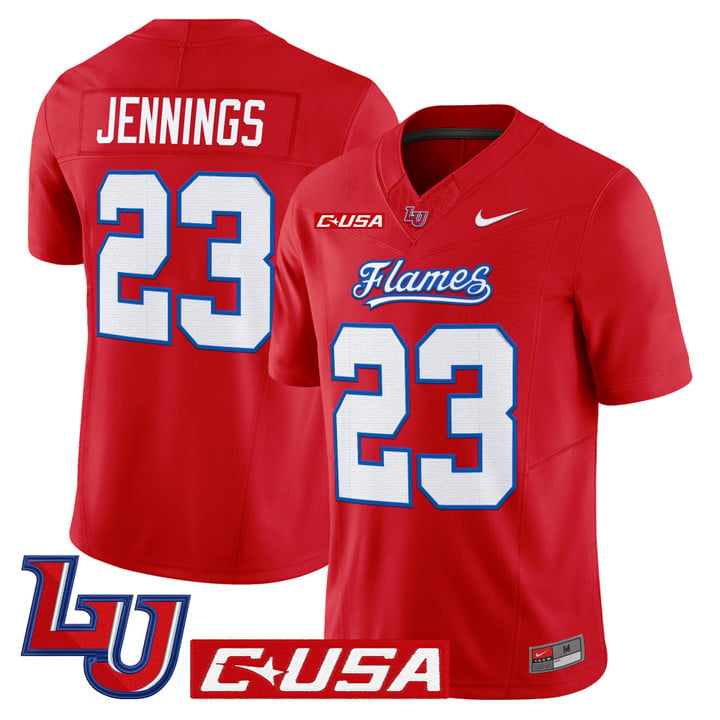 Rashad Jennings Jersey #23 Liberty Flames 2025 Vapor Limited Stitched Red