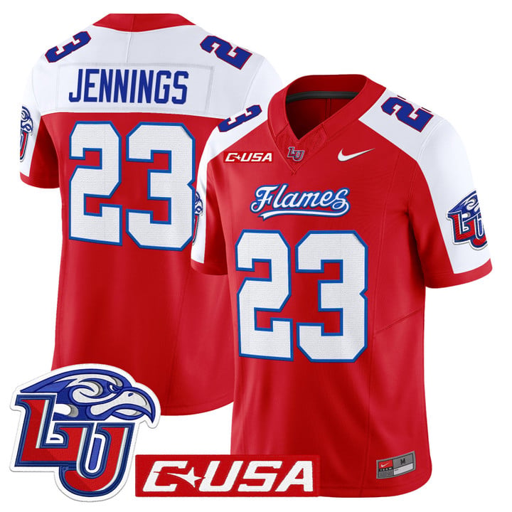 Rashad Jennings Jersey #23 Liberty Flames 2025 Vapor Limited Stitched Red Alter