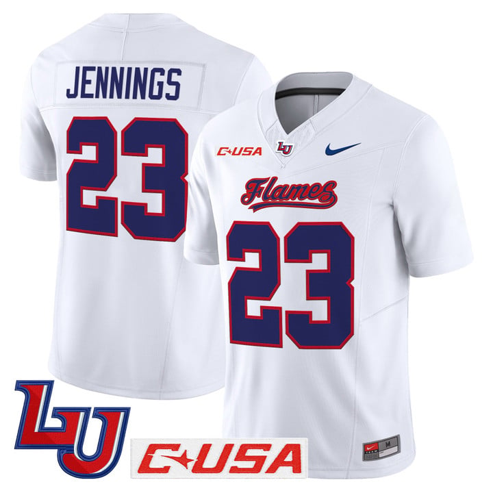 Rashad Jennings Jersey #23 Liberty Flames 2025 Vapor Limited Stitched White