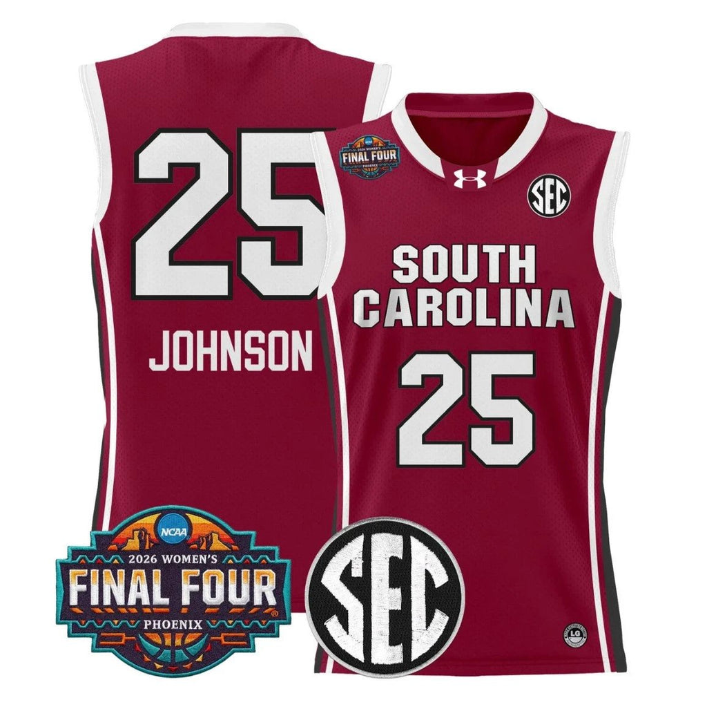 Raven Johnson Jersey #25 South Carolina 2026 Final Four Stitched Garnet