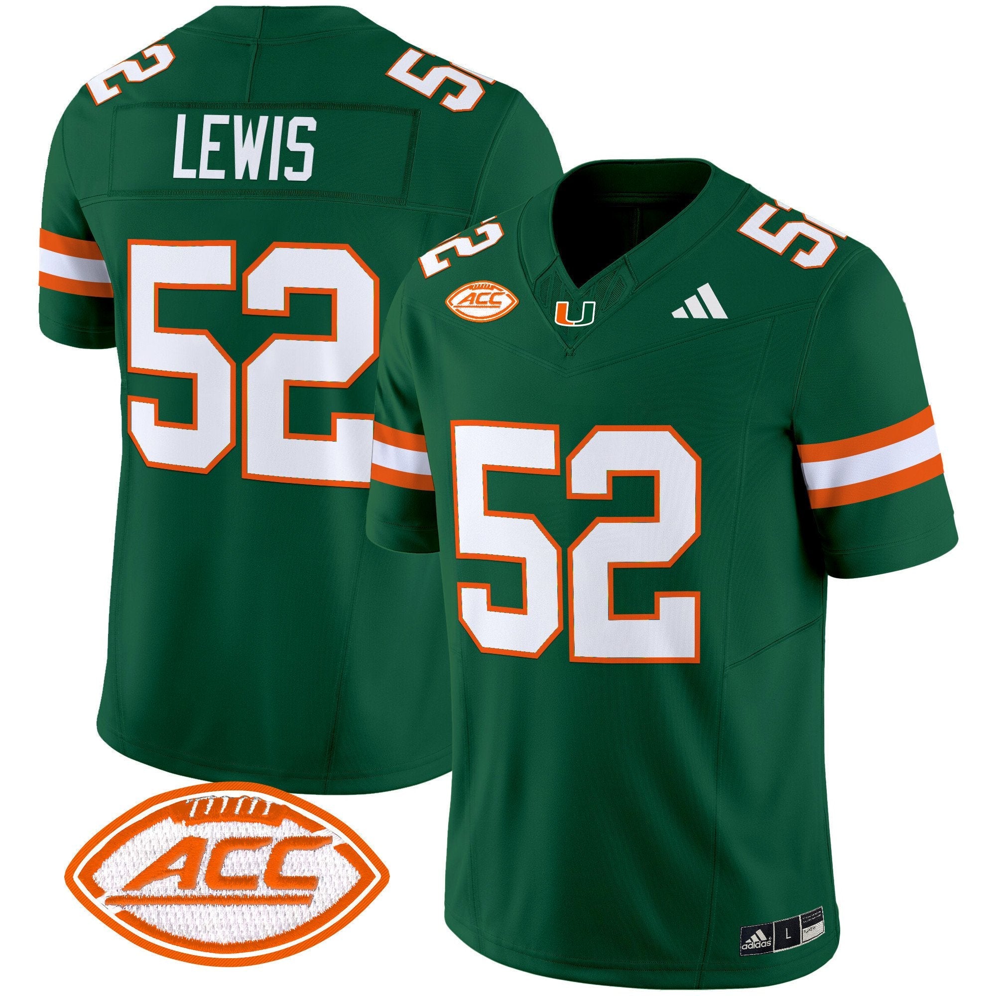 Ray Lewis Jersey #52 Miami Hurricanes 2025 Vapor Limited Stitched Orange