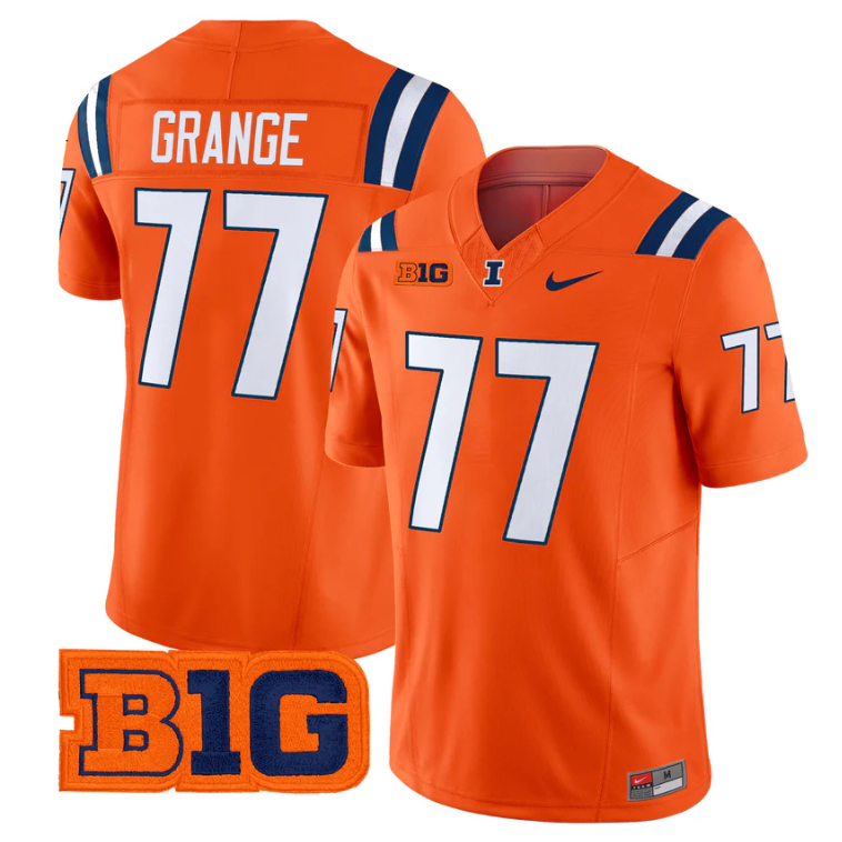 Red Grange Jersey #17 Illinois Fighting Illini 2025 Vapor Stitched