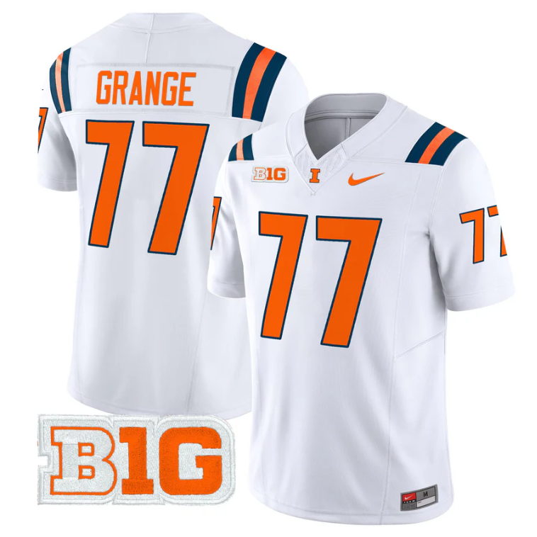 Red Grange Jersey #17 Illinois Fighting Illini 2025 Vapor Stitched