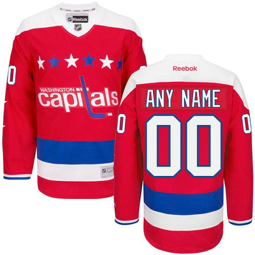 Reebok NHL  Red Third  Jersey Customized Washington Capitals