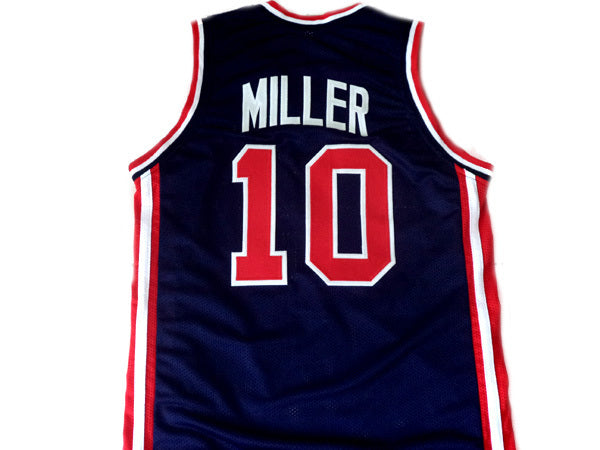 Reggie Miller Jersey #10 Team USA Basketball Navy Blue
