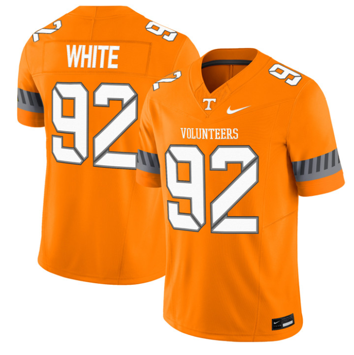 Reggie White Jersey #92 Tennessee Vols 2025 Smokey Grey Series Stitched White