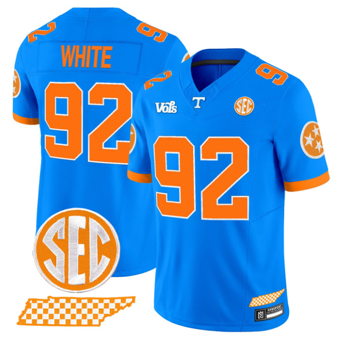 Reggie White Jersey #92 Tennessee Volunteers Blue Blaze Edition Stitched