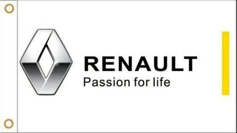 Renault Dacia Car White Flag 3X5 Ft Polyester Banner USA 90x150cm