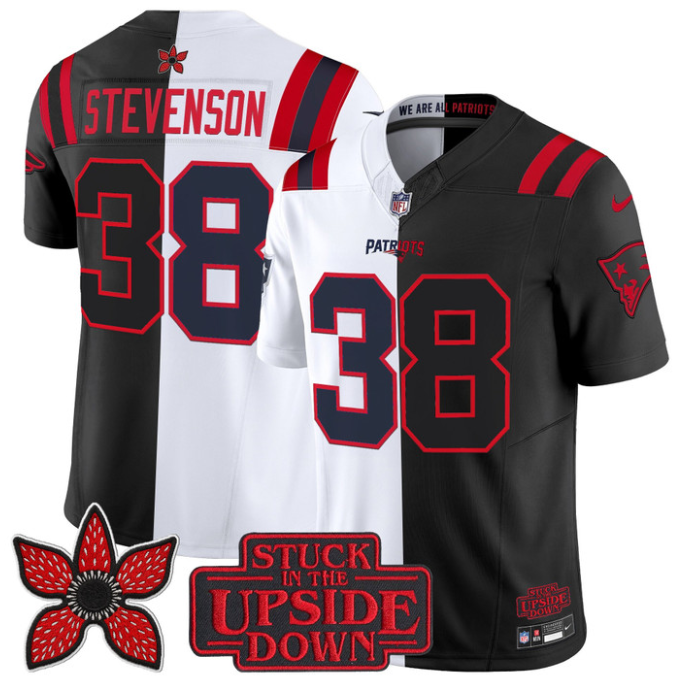 Rhamondre Stevenson Jersey #38 Patriots Upside Down Edition Stitched