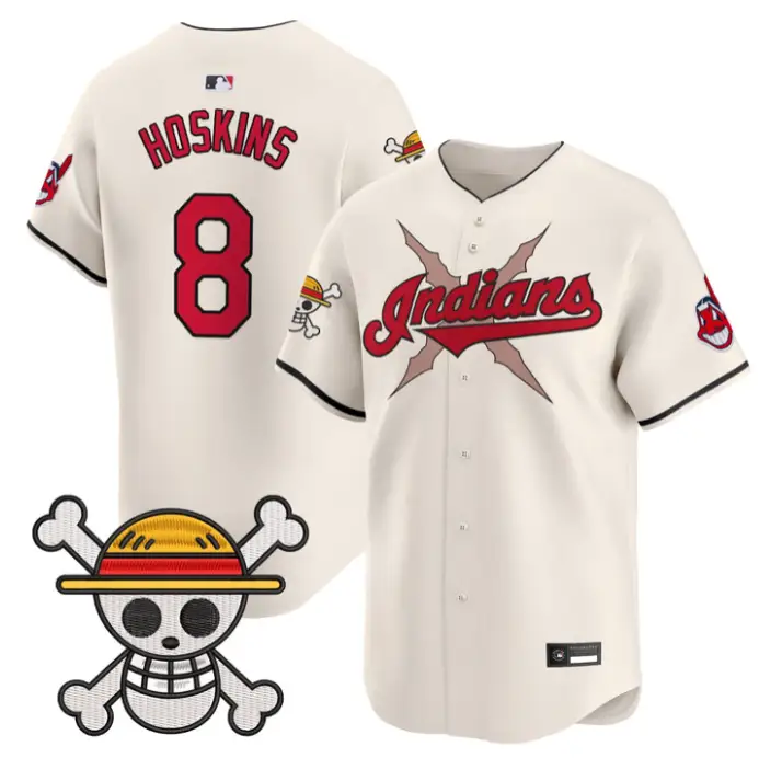 Rhys Hoskins Jersey #8 Cleveland Indians One Piece Premier Stitched