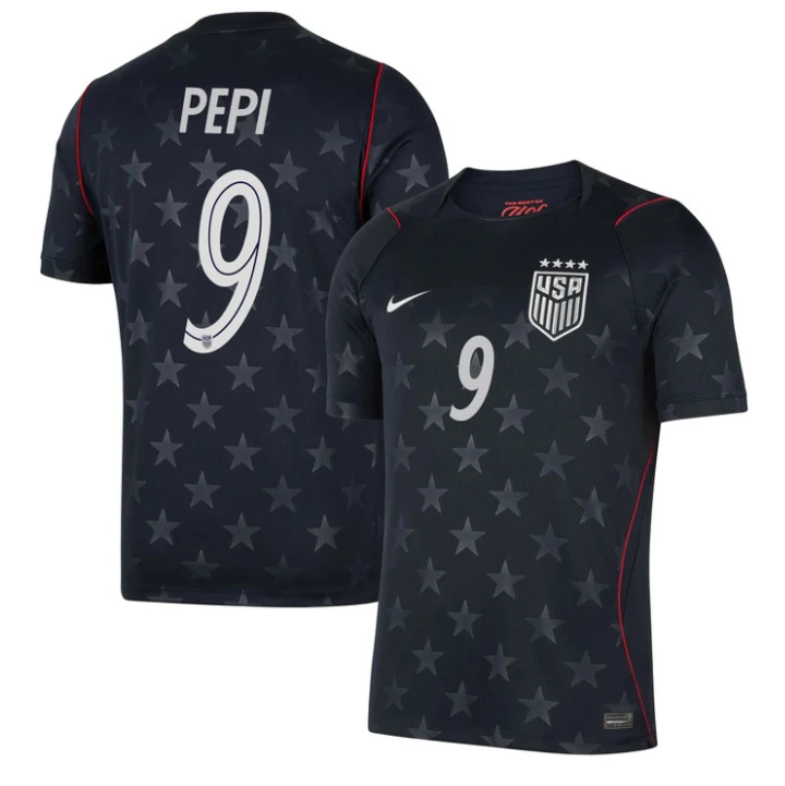 Ricardo Pepi Jersey #9 USMNT 2026 World Cup Match Stitched Stars Soccer