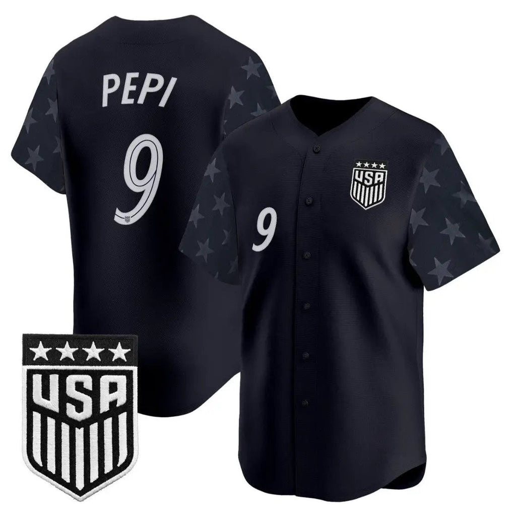Ricardo Pepi Jersey #9 USMNT 2026 World Cup Vapor Baseball Stitched