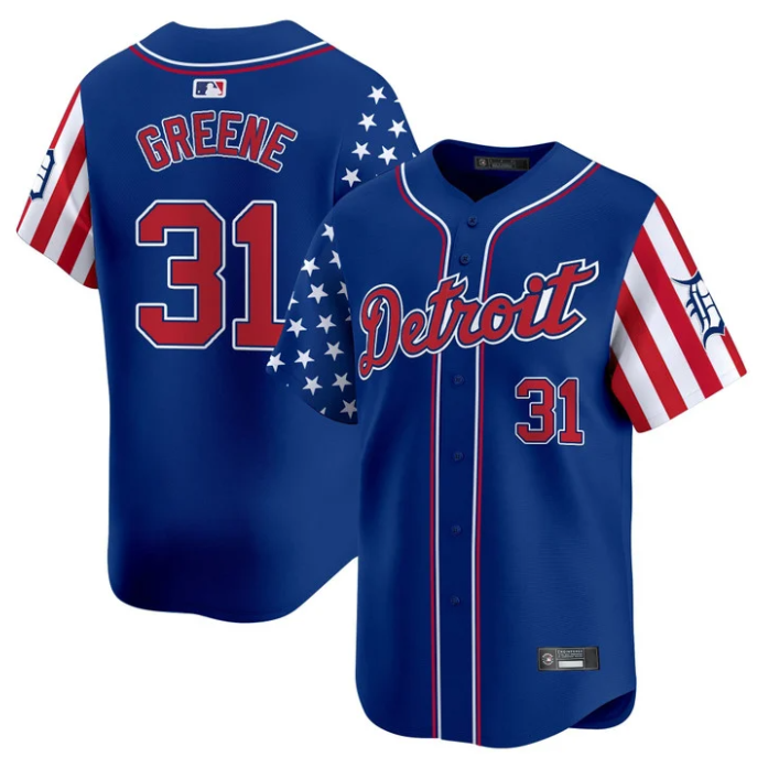 Riley Greene Jersey #31 Detroit Tigers 2025 Memorial Day Vapor Premier Limited Stitched Royal