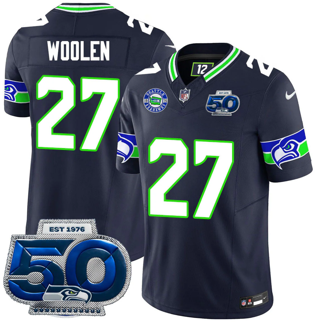 Riq Woolen Jersey #27 50th Season Vapor Limited All Stitched