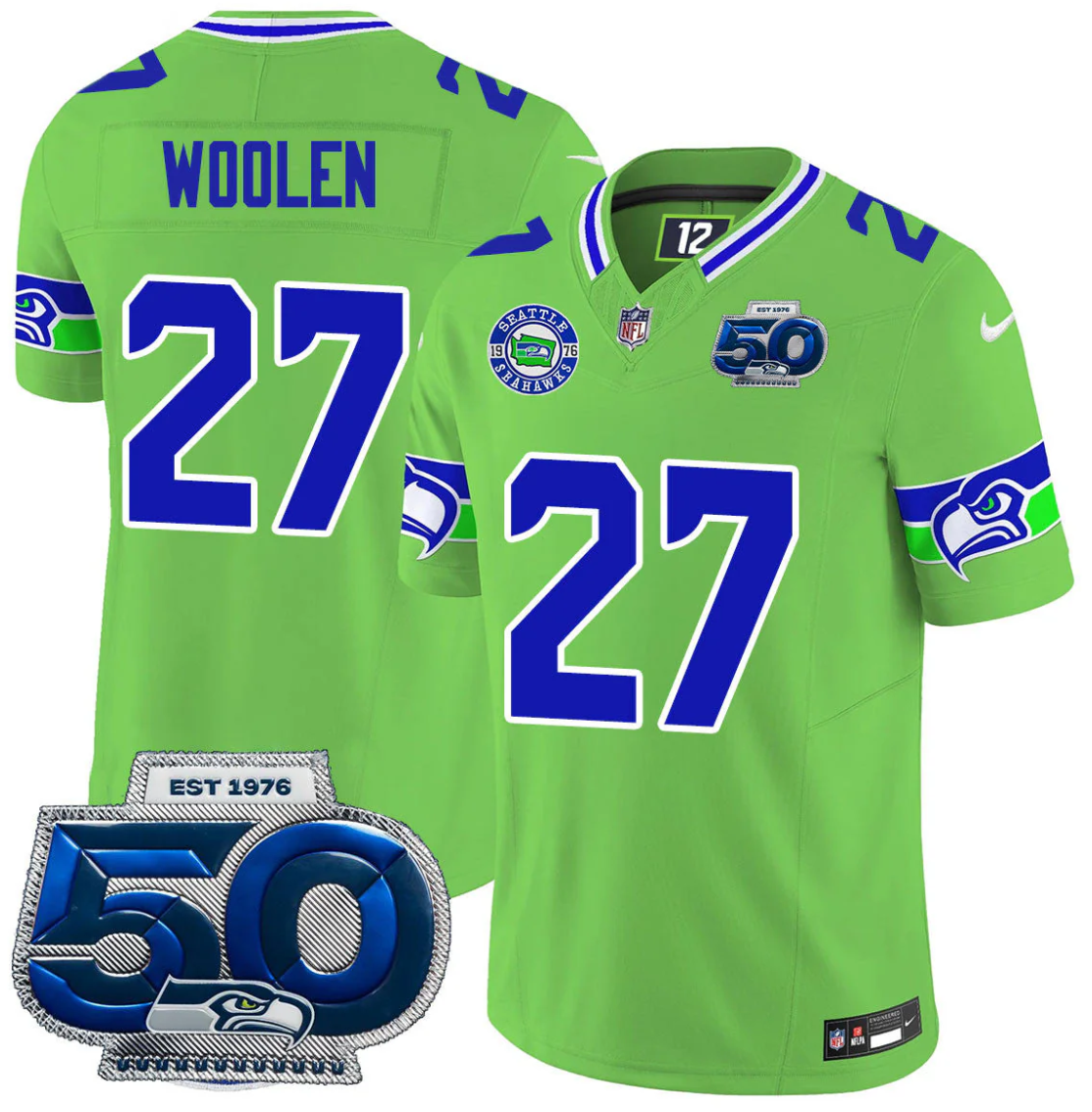 Riq Woolen Jersey #27 50th Season Vapor Limited All Stitched