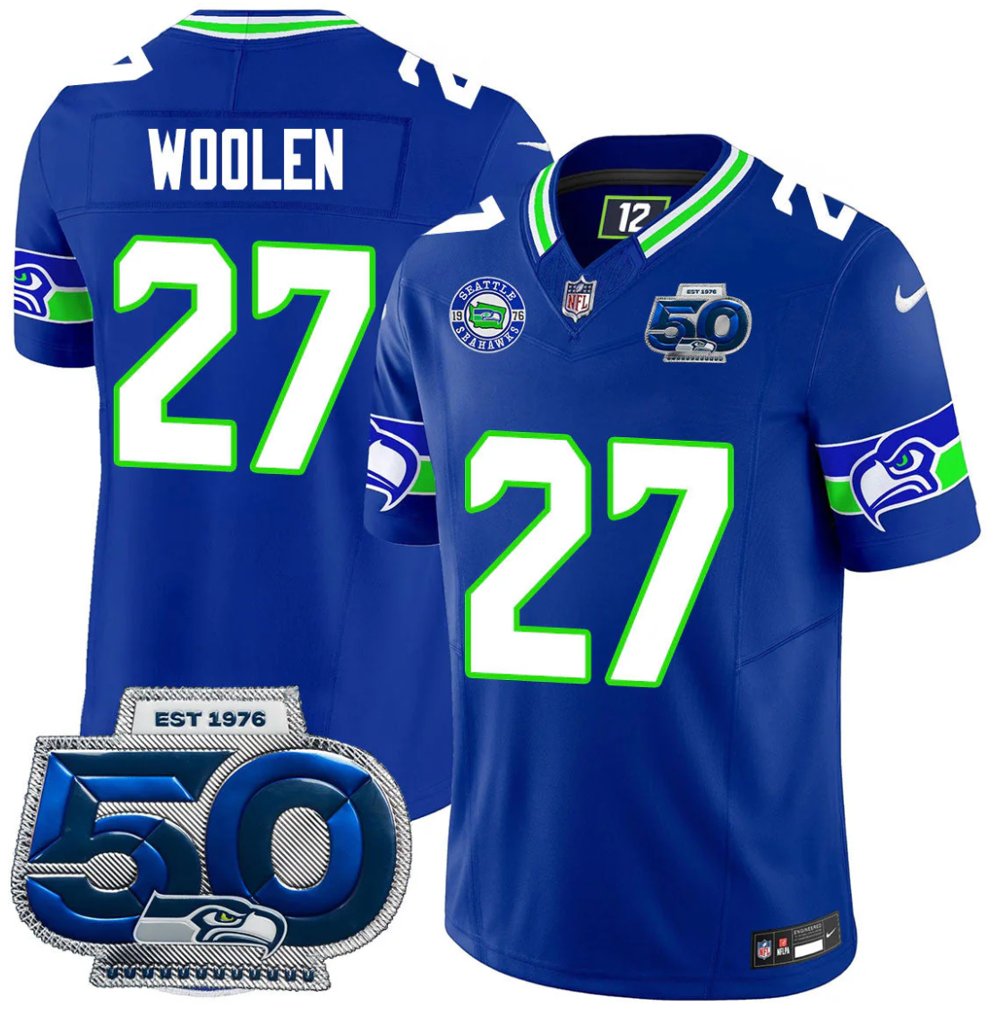 Riq Woolen Jersey #27 50th Season Vapor Limited All Stitched