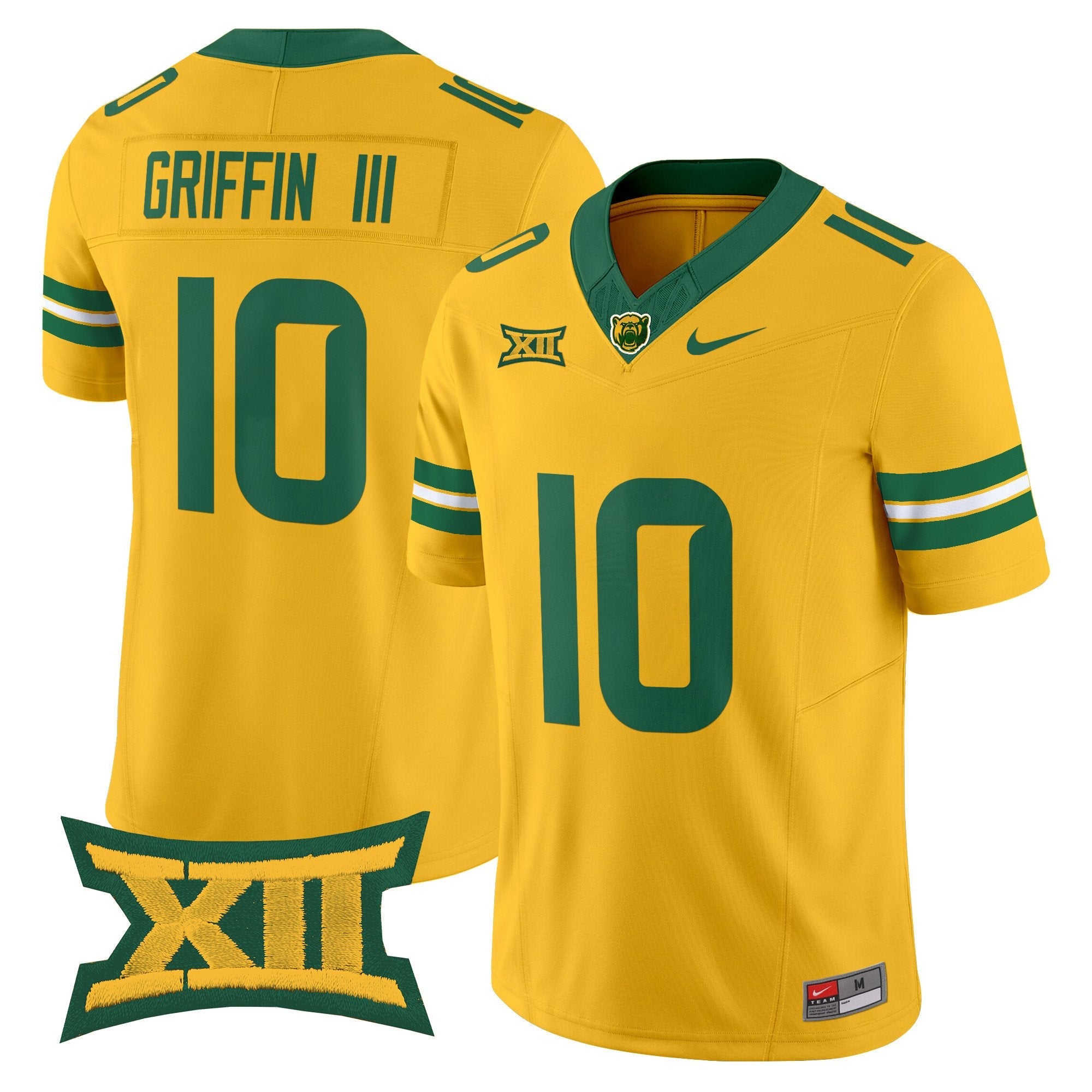 Robert Griffin III Jersey #10 Baylor Bears 2025 Vapor Stitched Gold